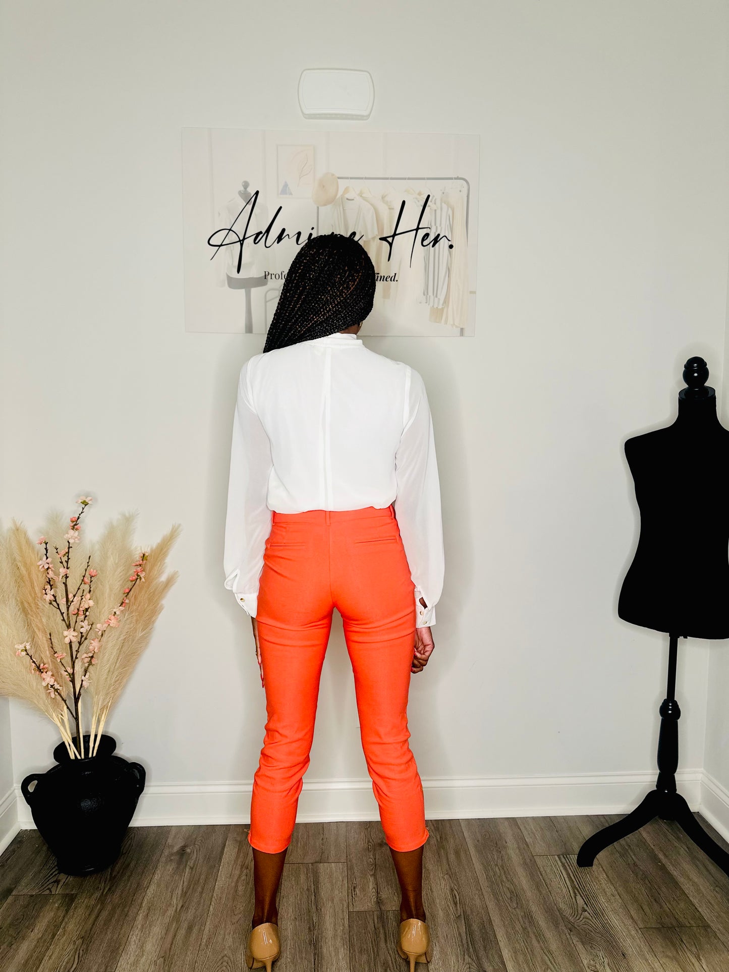 Millennium Begonia Cropped w/ side Zipper Pant