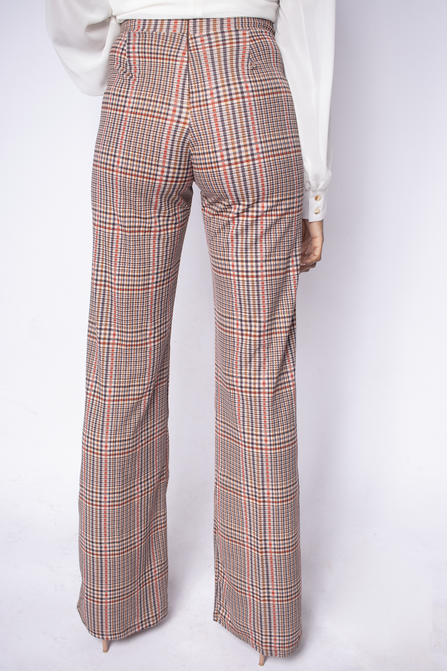 Stylish High Wasted Plaid Pants